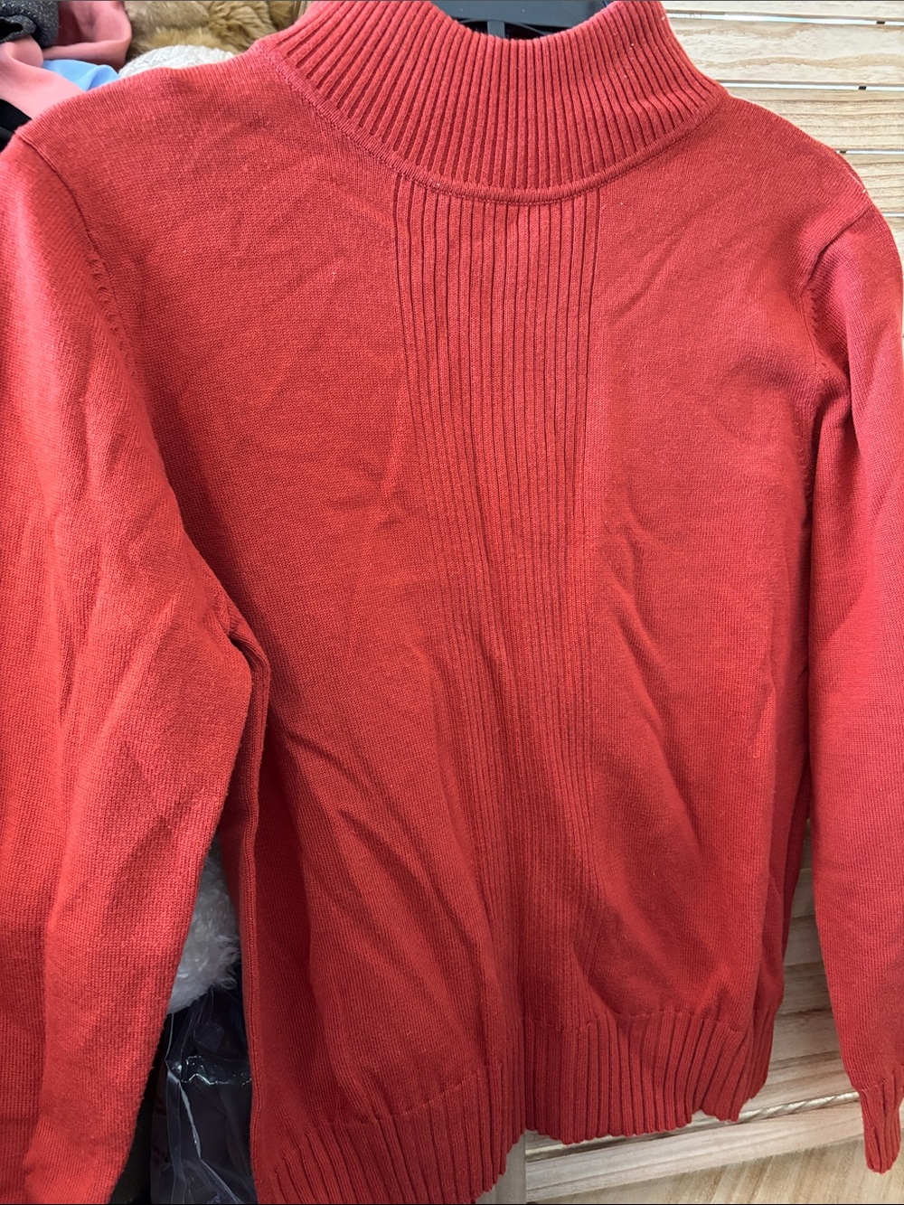 dressbar Ribbed Mock Neck Sweater Small
